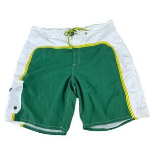 Vintage Y2K Gap Men Board Shorts Swim Trunks Size 40 Preppy Beach Tropical